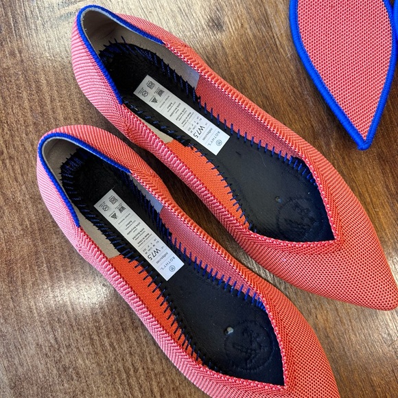 Retired Persimmon Orange Rothys Point Flat Shoes Size 7.5 - Picture 7 of 10
